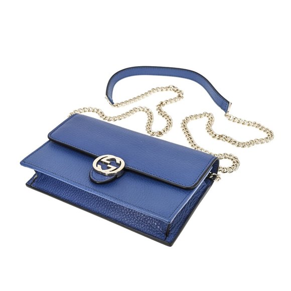 Gucci Interlocking GG Leather Wallet On Chain - Picture 4 of 8